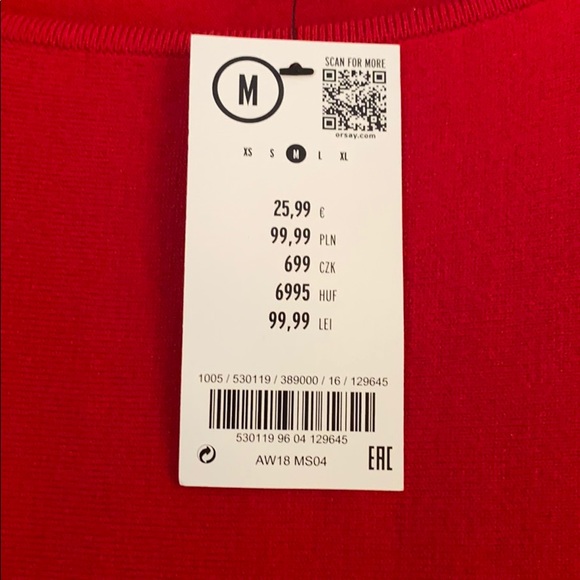 Red Sweater Dress with Sleeve Cut Outs - Picture 7 of 9